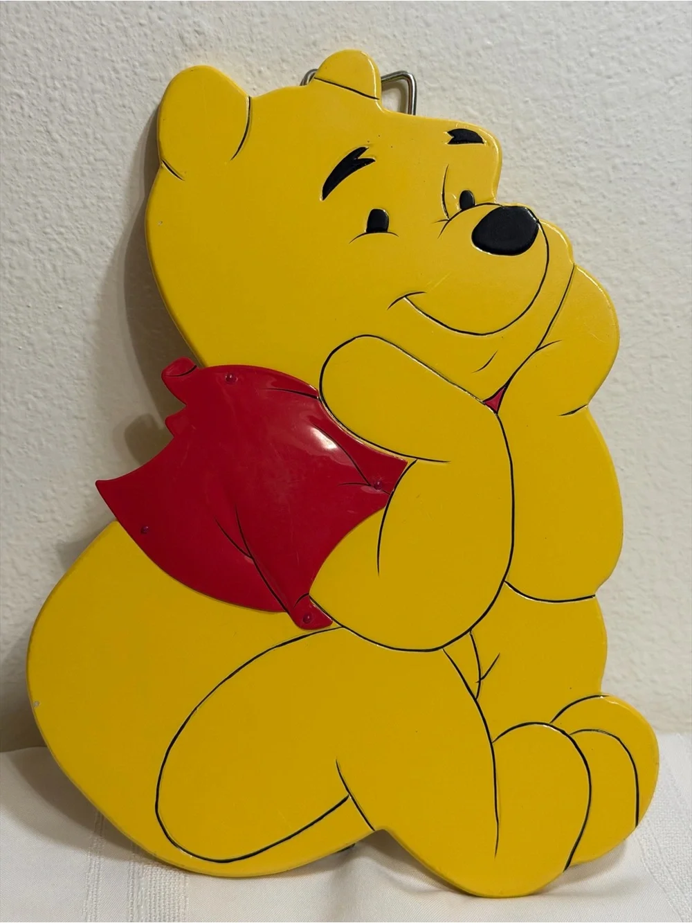 Winnie the Pooh Wood 3D Bright Yellow Body Red Shirt Hinged 9
